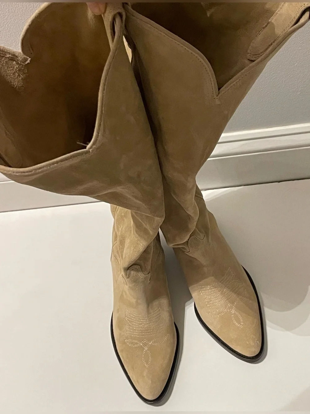 POLO By RALPH LAUREN Suede Tall Western Boot